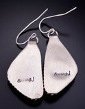 Silver & White Buffalo Turquoise Navajo Earrings by Judith Dixon 5B06T