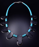 Traditional Santo Domingo Design Necklace by Mary Louise Tafoya - 4L26J