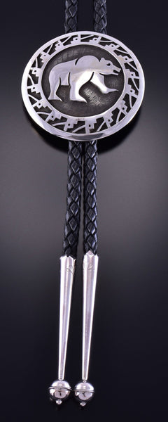 Silver Handmade - Strong Bear design - Bolo Tie 2E03A